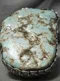 Biggest Best Vintage Native American Navajo #8 Turquoise Sterling Silver Bracelet Old-Nativo Arts