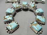 Native American Best Navajo #8 Turquoise Sterling Silver Squash Blossom Necklace-Nativo Arts