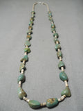 Native American Wonderful Vintage Santo Domingo Royston Turquoise Sterling Silver Necklace-Nativo Arts