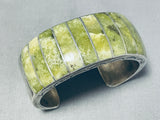 Native American The Best Vintage Santo Domingo Serpentine Sterling Silver Inlay Bracelet-Nativo Arts
