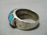 Amazing Vintage Zuni Native American Navajo Turquoise Sterling Silver Ring Old-Nativo Arts