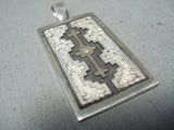 Unique Vintage Native American Navajo Sterling Silver Pendant Signed-Nativo Arts