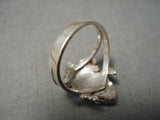 Amazing Hand Carved Navajo Horny Toad Sterling Silver Native American Ring-Nativo Arts