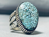 One Of The Best Vintage Spiderweb Turquoise Sterling Silver Ring-Nativo Arts