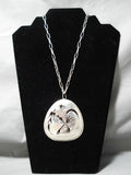 Huge Heavy!! Vintage Native American Navajo Sterling Silver Overlay Necklace Old-Nativo Arts