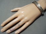 Dramatic Navajo Sterling Silver & Gold Bracelet Native American-Nativo Arts