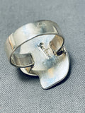 Noteworthy Vintage Native American Navajo Royston Turquoise Sterling Silver Ring Signed-Nativo Arts