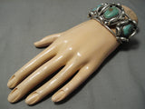 Extremely Rare Earlier Vintage Native American Navajo Royston Turquoise Sterling Silver Bracelet-Nativo Arts