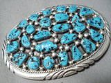 Newsworthy Vintage Native American Navajo Turquoise Sterling Silver Buckle Old-Nativo Arts