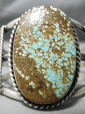 One Of The Best Vintage Native American Navajo #8 Turquoise Sterling Silver Bracelet Old-Nativo Arts