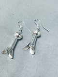 Tremendous Native American Navajo Sterling Silver Blossom Earrings Signed H. Mariano-Nativo Arts