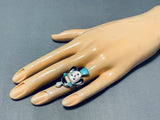 Marvelous Vintage Native American Zuni Turquoise Sterling Silver Ring-Nativo Arts