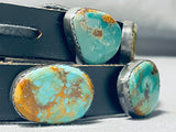 Superior Vintage Native American Navajo Royston Turquoise Sterling Silver Concho Belt For Links-Nativo Arts