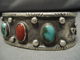 Impressive Vintage Native American Navajo Royston Turquoise Sterling Silver Bracelet-Nativo Arts