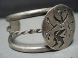 Dancing In Sterling Vintage Native American Jewelry Navajo Silver Cuff Bracelet-Nativo Arts