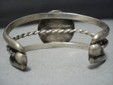 Dancing In Sterling Vintage Native American Jewelry Navajo Silver Cuff Bracelet-Nativo Arts