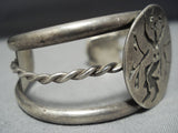 Dancing In Sterling Vintage Native American Jewelry Navajo Silver Cuff Bracelet-Nativo Arts