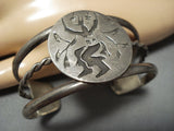 Dancing In Sterling Vintage Native American Jewelry Navajo Silver Cuff Bracelet-Nativo Arts