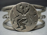 Dancing In Sterling Vintage Native American Jewelry Navajo Silver Cuff Bracelet-Nativo Arts