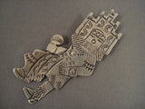 Dancing Kachina Authentic Vintage Navajo Becenti Native American Jewelry Silver Pin-Nativo Arts
