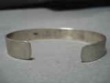Dancing Yeibichai Vintage Native American Navajo Sterling Silver Geometric Bracelet Old Cuff-Nativo Arts