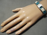 Hard To Find Vintage Native American Navajo Blue Wind Turquoise Sterling Silver Bracelet-Nativo Arts