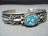 Important Native American Navajo Albert Jake Turquoise Sterling Silver Bracelet-Nativo Arts