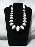 Huge Hand Forged Sterling Silver Vintage Native American Navajo Necklace-Nativo Arts
