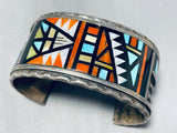 John Rosalie Bowannie Vintage Native American Zuni Turquoise Sterling Silver Bracelet-Nativo Arts