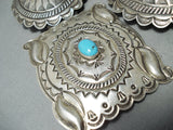 Important Yellowhorse Vintage Native American Navajo Turquoise Sterling Silver Concho Belt-Nativo Arts