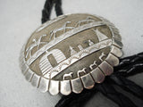 Detailed! Vintage Native American Navajo Sterling Silver Storyteller Bracelet Old-Nativo Arts