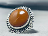 Fabulous Vintage Native American Navajo Carnelian Sterling Silver Ring-Nativo Arts