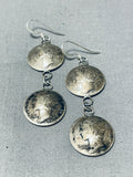 Unique Native American Navajo 4 Silver Mercury Dimes 1941 Earrings-Nativo Arts