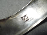 Authentic Vintage Native American Navajo Thomas Singer Sterling Silver Bracelet-Nativo Arts