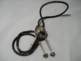 Rare Handmade Cowboy Hat Vintage Navajo Sterling Silver Native American Bolo Tie-Nativo Arts