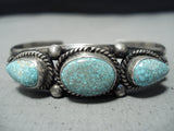 Very Important Native American Navajo Ella Linkin Turquoise Sterling Silver Bracelet-Nativo Arts