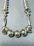 Hand Tooled Vintage Native American Navajo Hammered Sterling Silver Necklace-Nativo Arts