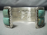 Striking San Felipe Native American Royston Turquoise Sterling Silver Bracelet-Nativo Arts
