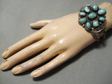 Native American Important Vintage Santo Domingo Joe Tortalita Turquoise Sterling Silver Bracelet-Nativo Arts