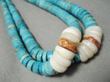 Quality Vintage Navajo Blue Turquoise Native American Jacla Necklace-Nativo Arts