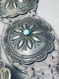 Early Museum Quality Vintage Native American Navajo Turquoise Sterling Silver Concho Belt-Nativo Arts