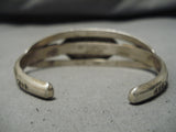 Very Rare!! Vintage Native American Navajo Turquoise Sugulite Sterling Silver Bracelet Old-Nativo Arts