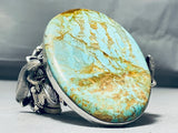 Native American 265 Gram Monster Turquoise Sterling Silver Lizard Bracelet-Nativo Arts