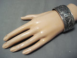Important Sunny Reeves Native American Navajo Sterling Silver Thunderbird Bracelet-Nativo Arts