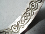 Important Ray Adakai Vintage Native American Navajo Turquoise Sterling Silver Inlay Bracelet-Nativo Arts