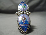 Incredible Native American San Felipe Sterling Silver Opal Ring-Nativo Arts