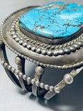 Museum Monster Vintage Native American Navajo Turquoise Sterling Silver Bracelet Old-Nativo Arts