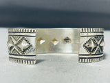 Dynamic More Rare Choctaw Sterling Silver Bracelet Signed S. Willis-Nativo Arts