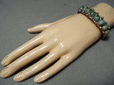 Rare Signed Vintage Native American Navajo Royston Turquoise Sterling Silver Bracelet-Nativo Arts