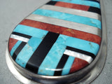 Important Santo Domingo Turquoise Sterling Silver Necklace Native American-Nativo Arts